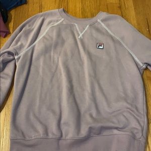 purple fila crewneck!!
